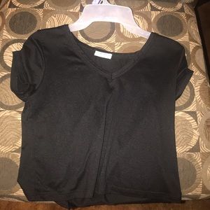 Black cropped top